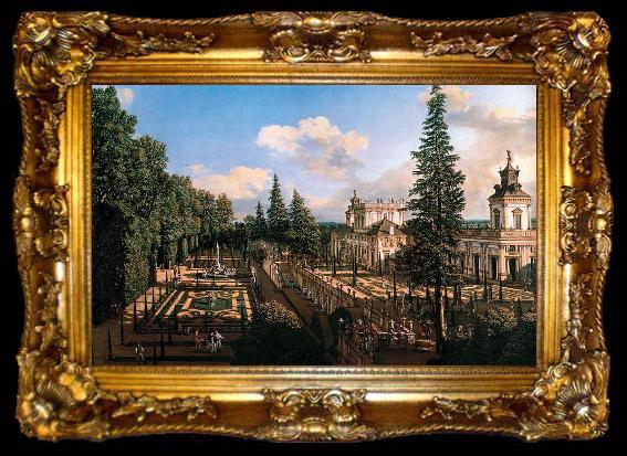 framed  BELLOTTO, Bernardo Wilanow Palace as seen from north-east, ta009-2